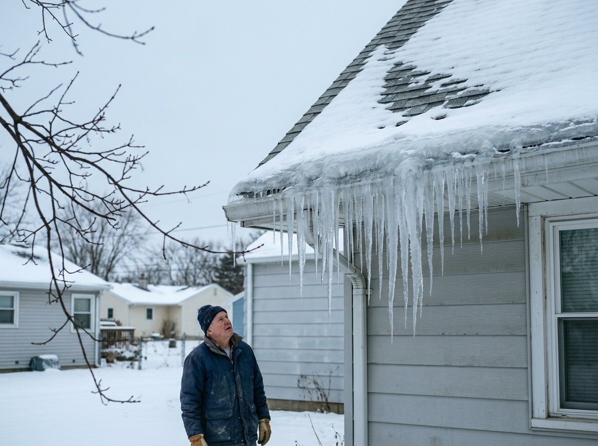 Ice Dam Prevention on an Indianapolis-area home by Indianapolis Gutter Co.