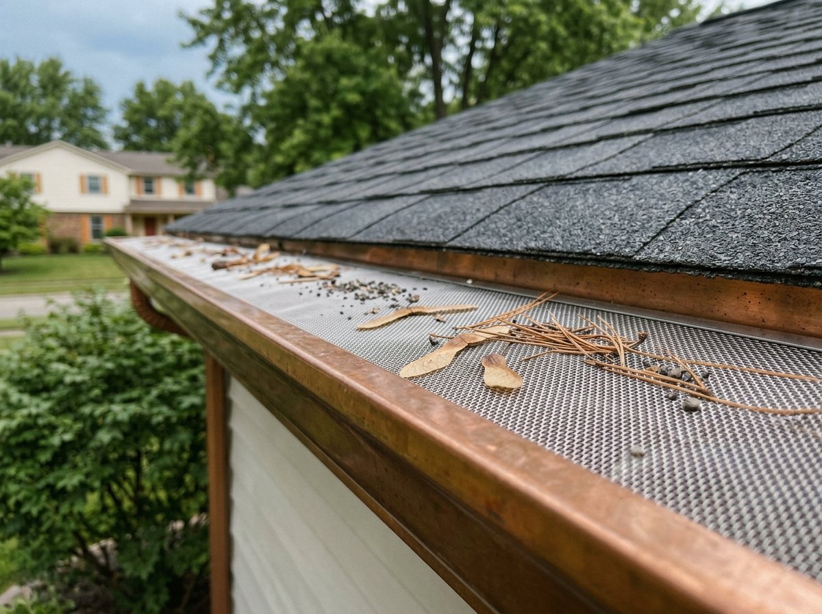 Micro-Mesh Gutter Guards on an Indianapolis-area home by Indianapolis Gutter Co.